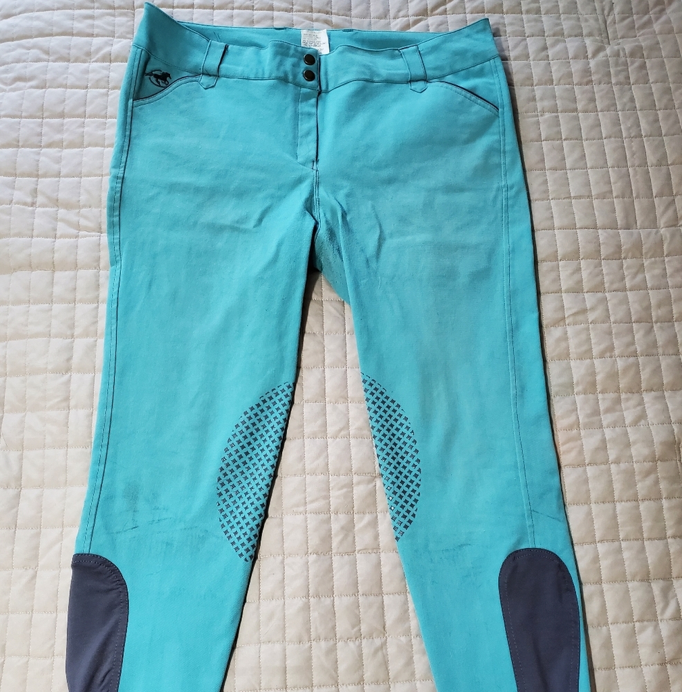 Turquoise Pipers - 36L Breeches